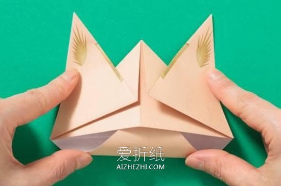 怎么简单折纸兔子手偶的折法步骤图解- www.aizhezhi.com