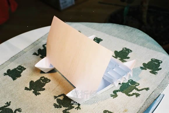 怎么折纸双体帆船的折叠方法图解带图纸- www.aizhezhi.com