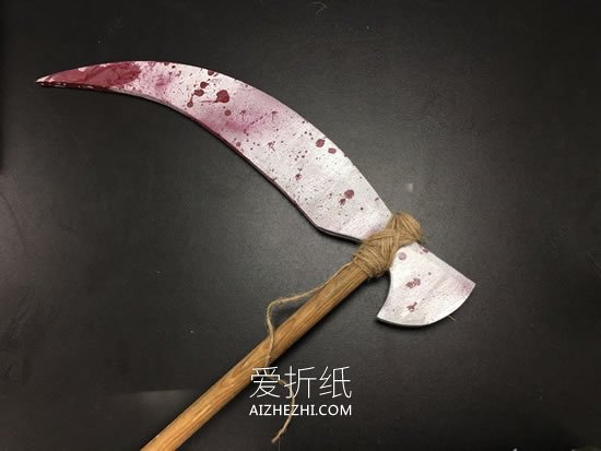 怎么做万圣节胶合板死神镰刀的制作方法- www.aizhezhi.com