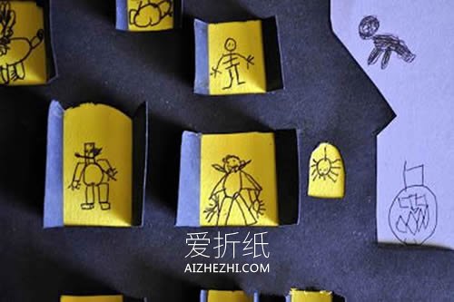 怎么做万圣节鬼屋贺卡的制作方法图解- www.aizhezhi.com