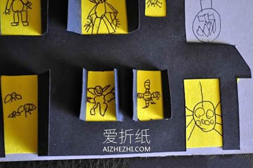 怎么做万圣节鬼屋贺卡的制作方法图解- www.aizhezhi.com