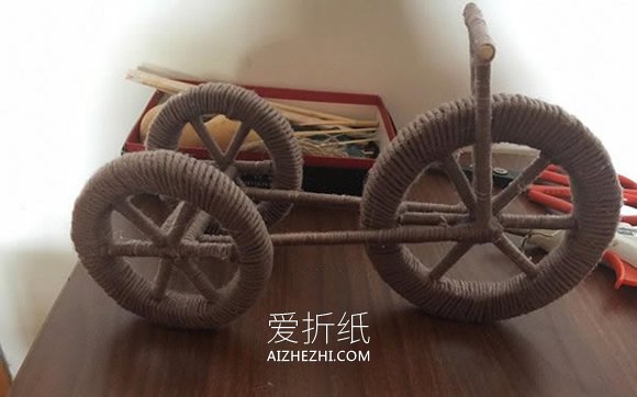 怎么做好看三轮车模型装饰品的制作图解- www.aizhezhi.com