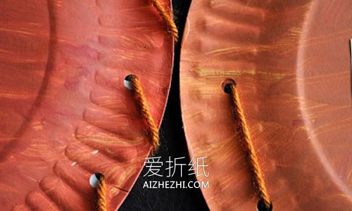 怎么做万圣节纸盘南瓜灯的制作方法图解- www.aizhezhi.com