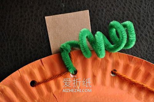 怎么做万圣节纸盘南瓜灯的制作方法图解- www.aizhezhi.com