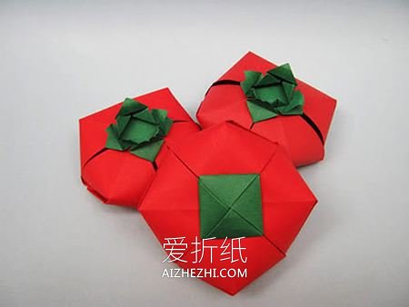 怎么折纸柿子和番茄的折法详细步骤图解- www.aizhezhi.com