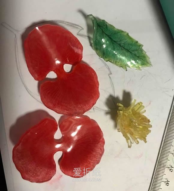 怎么用热缩片做罂粟花的制作方法图解教程- www.aizhezhi.com