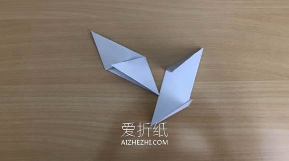 怎么折四角飞镖的折法图解教程- www.aizhezhi.com