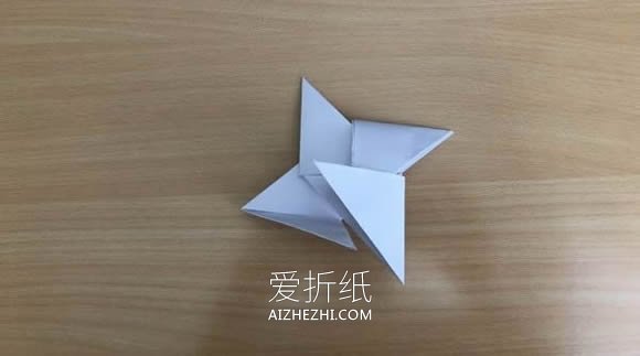 怎么折四角飞镖的折法图解教程- www.aizhezhi.com