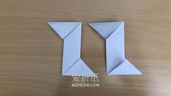 怎么折四角飞镖的折法图解教程- www.aizhezhi.com