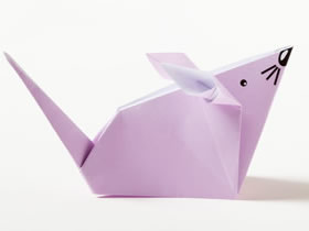 怎么折纸漂亮立体老鼠的折法步骤图解