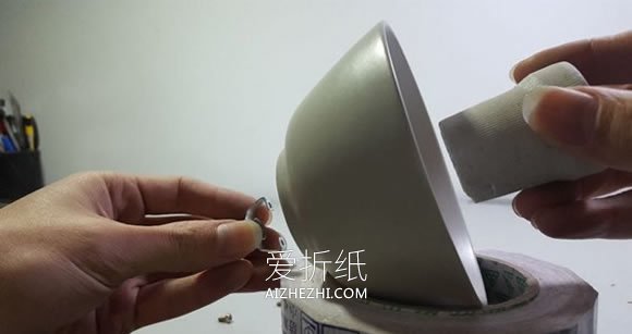 怎么用碗和盘子做吊灯灯罩的制作方法教程- www.aizhezhi.com