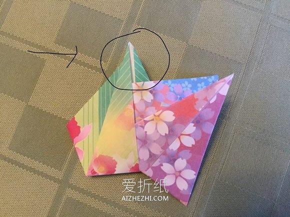 简单折纸八角星星装饰的折法步骤图解- www.aizhezhi.com