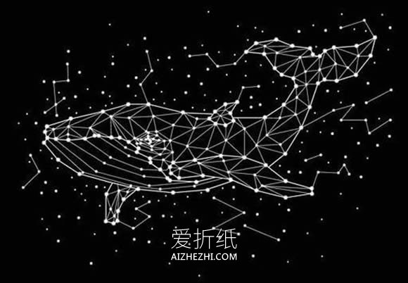 怎么绕线画星空下的鲸鱼 制作创意生日礼物- www.aizhezhi.com