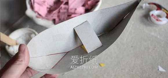 怎么用硬纸片做帆船装饰品的手工制作方法- www.aizhezhi.com
