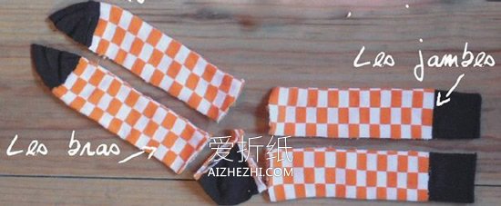 用袜子制作毛驴布偶的方法图解- www.aizhezhi.com