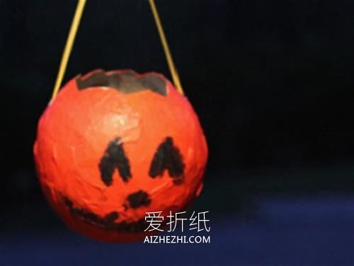 怎么用旧报纸做万圣节南瓜灯的制作方法- www.aizhezhi.com