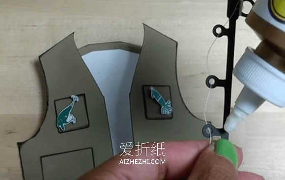 给爸爸的创意卡片！渔夫背心贺卡的制作方法 - www.aizhezhi.com