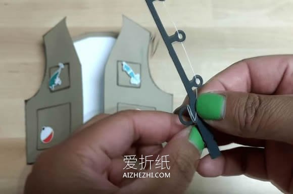 给爸爸的创意卡片！渔夫背心贺卡的制作方法 - www.aizhezhi.com