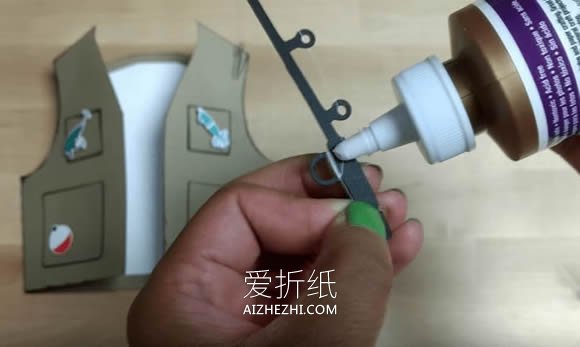 给爸爸的创意卡片！渔夫背心贺卡的制作方法 - www.aizhezhi.com