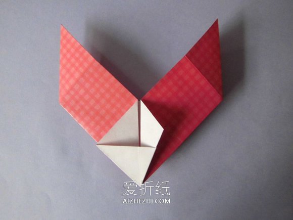 怎么手工折纸爱心花瓶的折法步骤图解- www.aizhezhi.com