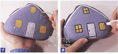 有趣石头画！可爱小房子的画法基础教程- www.aizhezhi.com