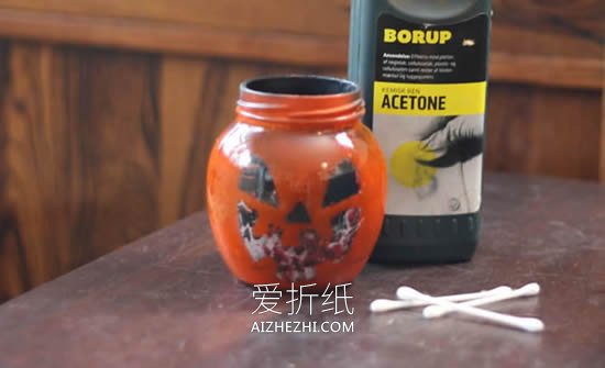 怎么用玻璃罐做万圣节南瓜灯的制作方法- www.aizhezhi.com