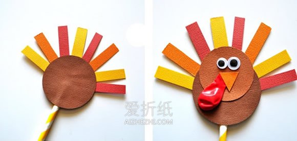 怎么用手工火鸡做感恩节蛋糕装饰的制作方法- www.aizhezhi.com