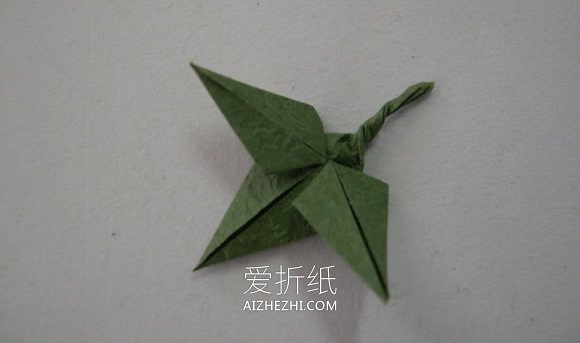 怎么折纸制作牵牛花贴画的方法图解- www.aizhezhi.com