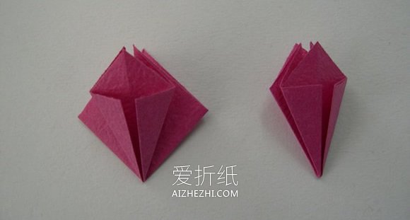 怎么折纸制作牵牛花贴画的方法图解- www.aizhezhi.com