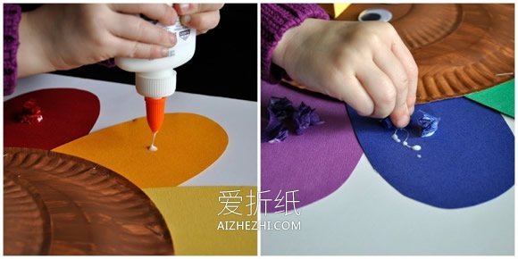 怎么简单做纸盘火鸡的手工制作方法教程- www.aizhezhi.com