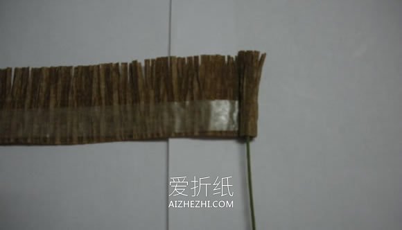 皱纹纸手工制作向日葵的方法- www.aizhezhi.com
