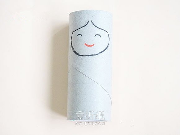 怎么用手绘做卷纸芯少数民族人偶的制作方法- www.aizhezhi.com