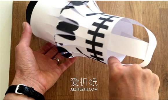 万圣节怎么用纸做骷髅头灯笼的制作方法- www.aizhezhi.com