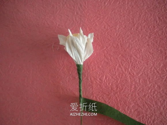 怎么用皱纹纸做水仙花的制作方法图解- www.aizhezhi.com