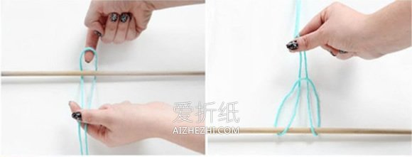 用毛线做旗帜挂饰的制作方法图解- www.aizhezhi.com