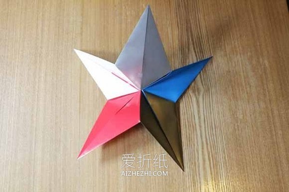 漂亮立体星星的折法图解- www.aizhezhi.com