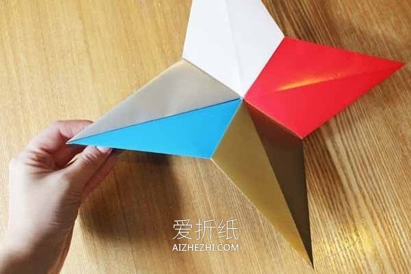 漂亮立体星星的折法图解- www.aizhezhi.com