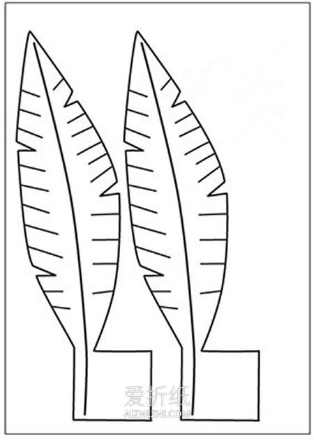 怎么用彩纸做羽毛笔的手工制作教程- www.aizhezhi.com
