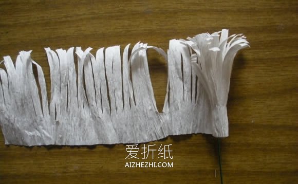 怎么用皱纹纸做孔雀草的制作方法图解- www.aizhezhi.com