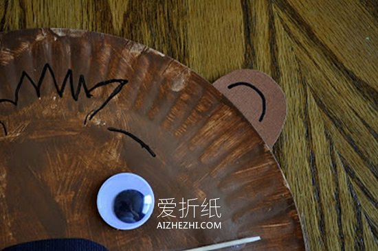 纸盘手工制作土拨鼠的方法- www.aizhezhi.com