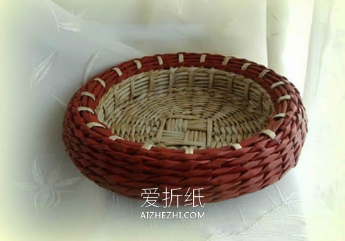 纸编圆形果盘的方法图解- www.aizhezhi.com