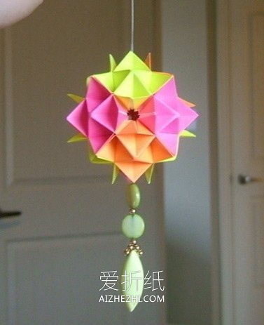新年纸灯笼的折法图解- www.aizhezhi.com