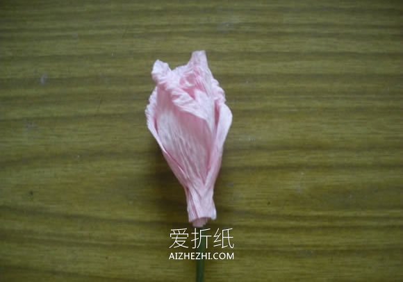 粉红纸玫瑰的制作方法图解- www.aizhezhi.com