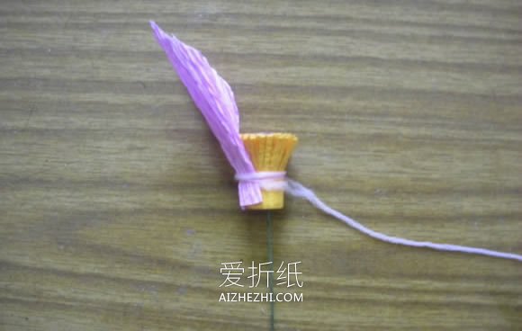 皱纹纸制作大丽花的方法- www.aizhezhi.com