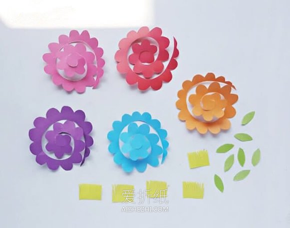 自制立体花朵感恩卡片的方法- www.aizhezhi.com