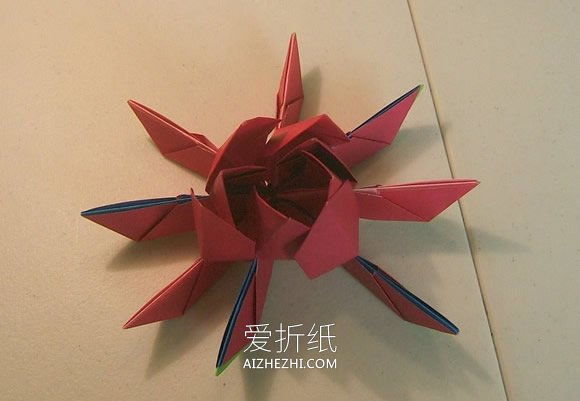 简单又漂亮莲花的折法图解- www.aizhezhi.com