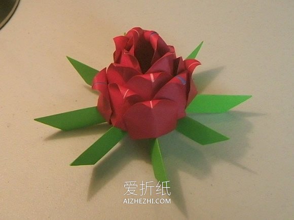 简单又漂亮莲花的折法图解- www.aizhezhi.com