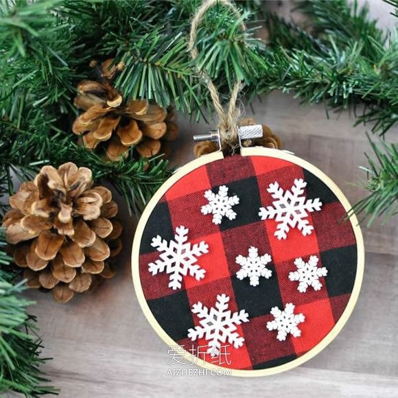 不织布和刺绣箍制作圣诞节装饰的方法- www.aizhezhi.com