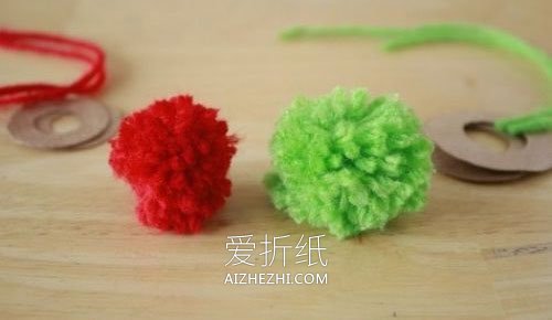 毛线球手工制作愤怒的小鸟和猪头- www.aizhezhi.com