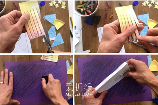 儿童手工制作火箭纸贴画的教程- www.aizhezhi.com